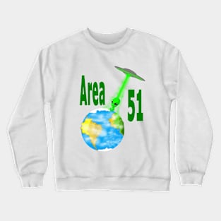 Alien baby 51 area Crewneck Sweatshirt